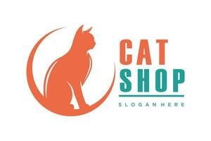 gato logo diseño. logos lata ser usado para mascota atención,clínica y veterinario. vector