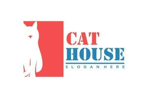 gato logo diseño. logos lata ser usado para mascota atención,clínica y veterinario. vector