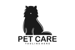 gato logo diseño. logos lata ser usado para mascota atención,clínica y veterinario. vector