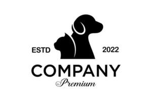 cat and dog pet logo vector icon for pet shop or Pet care and veterinary Cat and Dog