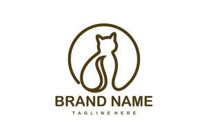 Cat Logo.Cat logotype. Pet shop logo concept. Pet care logo concept. Pet vector illustration