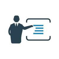 Training lecture,presentation,business analysis,data analysis,statistical analysis icon vector