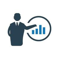 Training lecture,presentation,business analysis,data analysis,statistical analysis icon vector