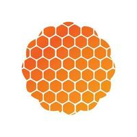 Honeycomb symbol illustration with orange gradient color vector