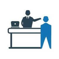 recepcionista icono vector