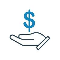 Money Decision icon vector