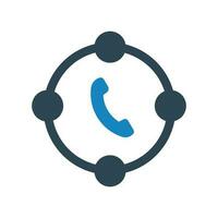 Communication network icon vector
