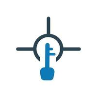 Target key icon vector