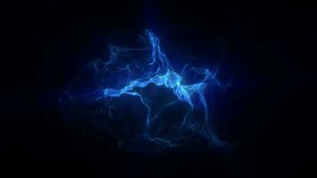 Abstract blue energy magical waves glowing background, 4k video, 60 fps video