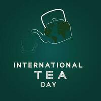 International Tea Day. Creative concept illustration vector graphic. design for social media.Vector Illustration of International Tea Day Design. Simple and Elegant Design