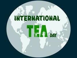 International Tea Day.illustration vector graphic. design for social media. Holiday concept. Template for background, banner, card, and poster with text inscription. Vector EPS10 illustration.