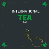 International Tea Day.illustration vector graphic. design for social media. Holiday concept. Template for background, banner, card, and poster with text inscription. Vector EPS10 illustration.