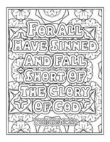 Bible Verse Quotes Coloring Pages vector