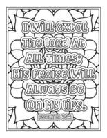 Gratitude Bible Verse Coloring Book Adult Quotes Coloring Pages vector
