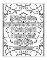 Gratitude Bible Verse Coloring Book Adult Quotes Coloring Pages vector