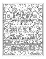 Bible Verse Quotes Coloring Pages vector