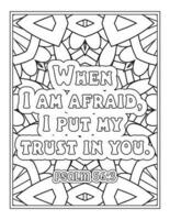 Bible Verse Quotes Coloring Pages vector