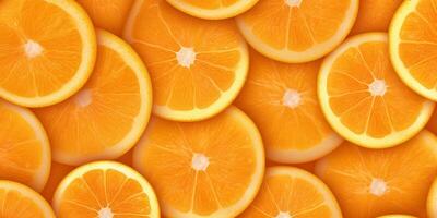 Background made of fresh orange slices with . photo