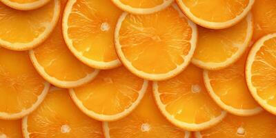 Background made of fresh orange slices with . photo