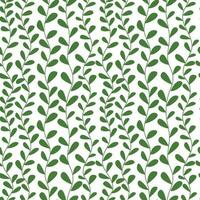 Vector vectical leaves seamless pattern. Green leaf plant seamless pattern