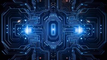 High tech electronic glowing circuit board texture, digital background, photo