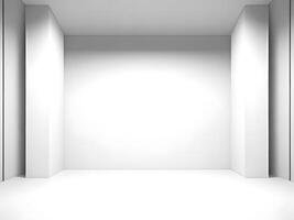 Interior of an empty white studio room. photo