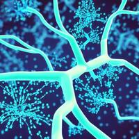 Neuron cell network model. photo