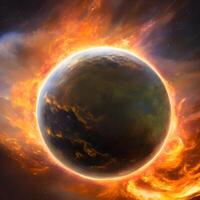 End of the World, Planet explosion. photo