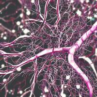 Neuron cell network model. photo
