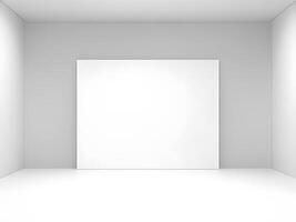 interior de un vacío blanco estudio habitación. generativo ai foto