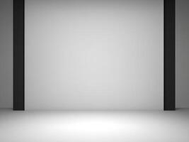 Empty studio room with lights. photo