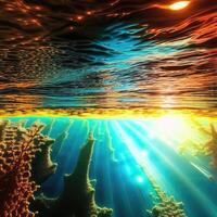 Underwater Colorful Background. generative A photo