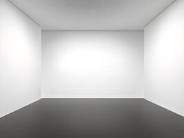 Interior of an empty white studio room. photo