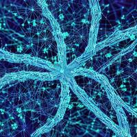 Neuron cell network model. photo