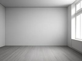 Interior of an empty white studio room. photo