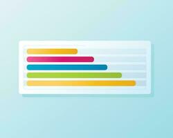 Vector infographic design element, chart with multicolored scales, information analysis.