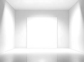 Interior of an empty white studio room. photo