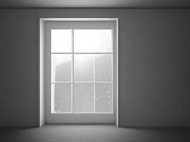 Interior of an empty white studio room. photo