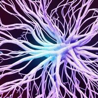 Neuron cell network model. photo
