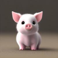 Cute tiny little pig cub , photo