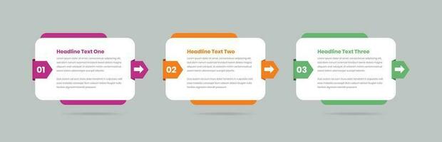 Simple minimalistic infographic text presentation template design vector