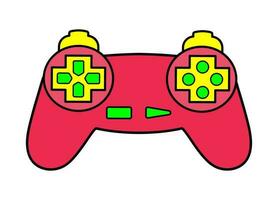 Joystick gamepad. Retro game console. Nostalgia for the 80s, 90s. vector