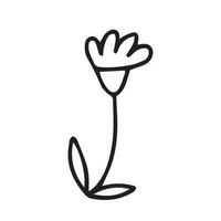 pequeño verano flor garabatear ilustración. mano dibujado florecimiento de maíz garabatear aislado vector