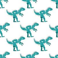 Vector seamless pattern with dinosaur