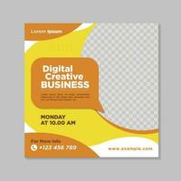 Corporate social media banner template vector