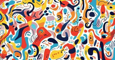 colorful hand drawn scribble background, in the style of organic shapes and curved lines, bridget riley, carnivalcore, minimalist outlines, playful figures, resin, mr. doodle vector