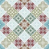 Islamic Decorative background made of small squares. The rich decoration of abstract patterns for construction of fabric or paper. vector