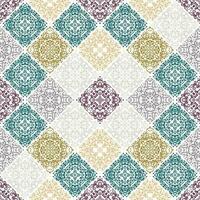 Islamic Decorative background made of small squares. The rich decoration of abstract patterns for construction of fabric or paper. vector