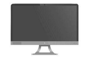 realista blanco computadora pantalla png
