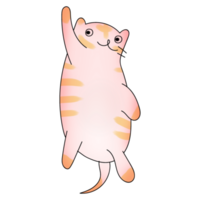 doodle hand dawn cute sweet striped cat png